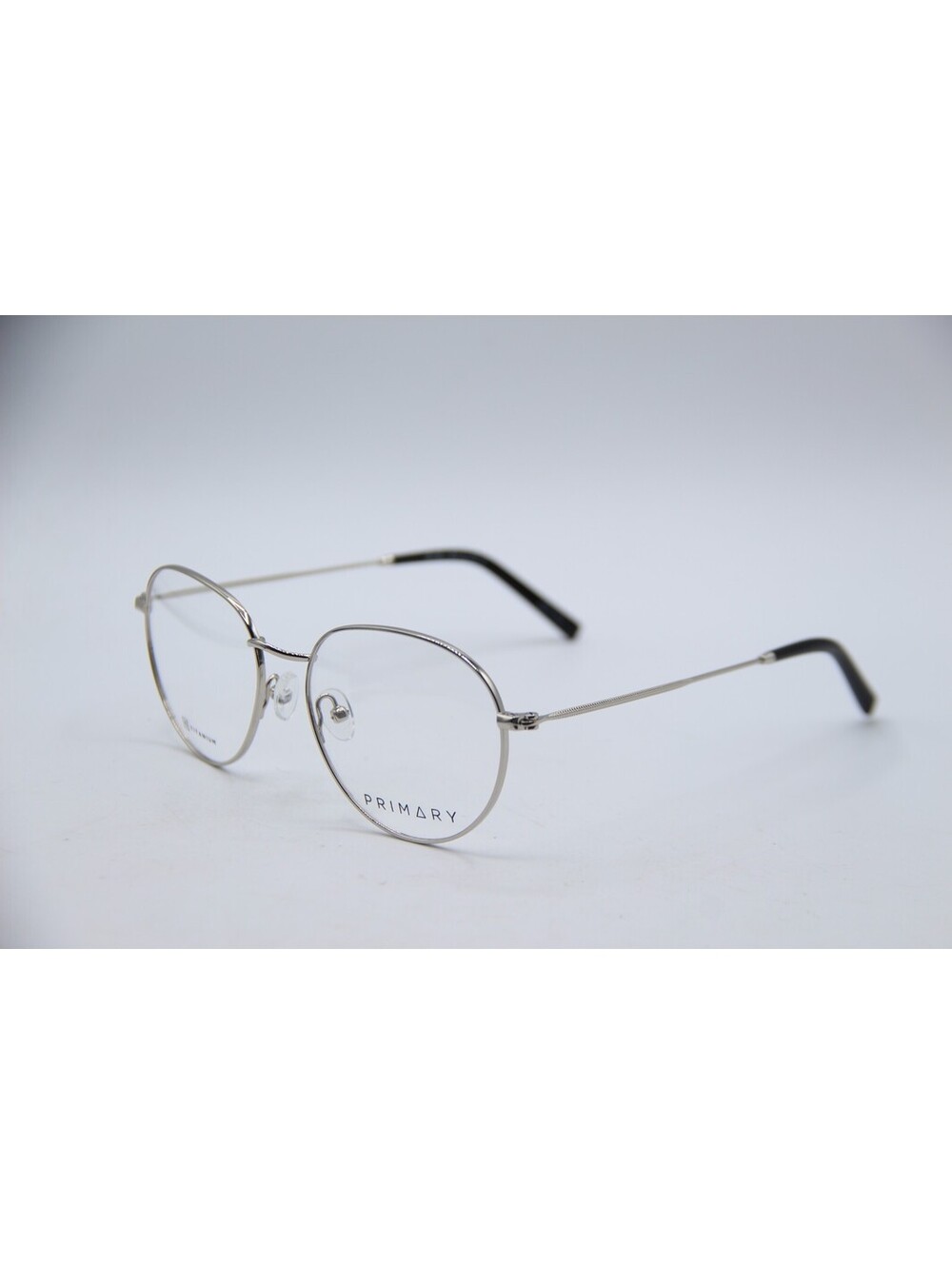 Primary Pt111 Sil Silver Black Authentic Frames Eyeglasses 53-18